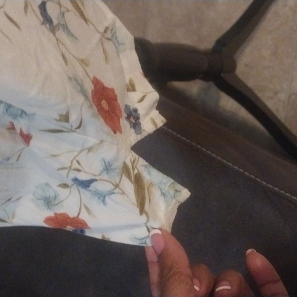 Porter & Ash 100% Linen Short Sleeve Leisure Shirt Men’s S Cream/Blue Designer - Picture 3 of 10